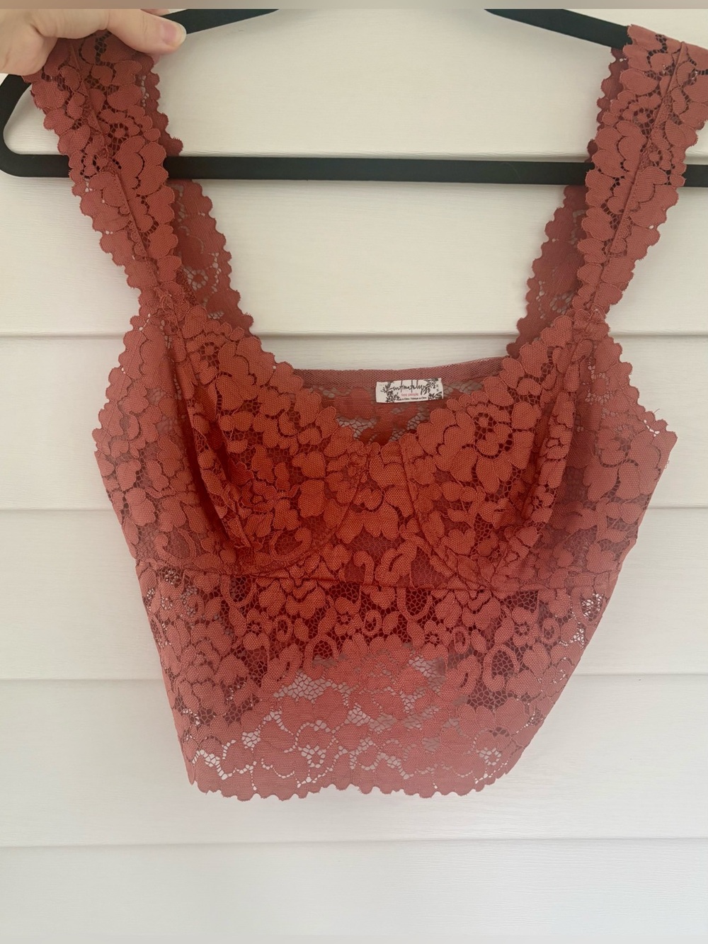 Free people rust lace top